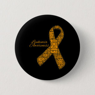 Badge Rond 5 Cm Leucémie Sensibilisation ruban orange combat espoi