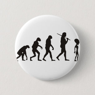 Badge Rond 5 Cm L'évolution des Aliens