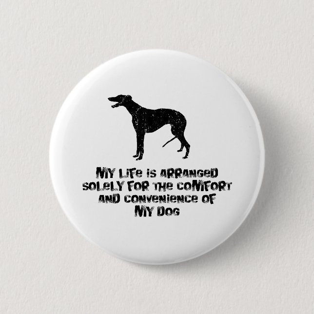 Badge Rond 5 Cm Lévrier (Devant)