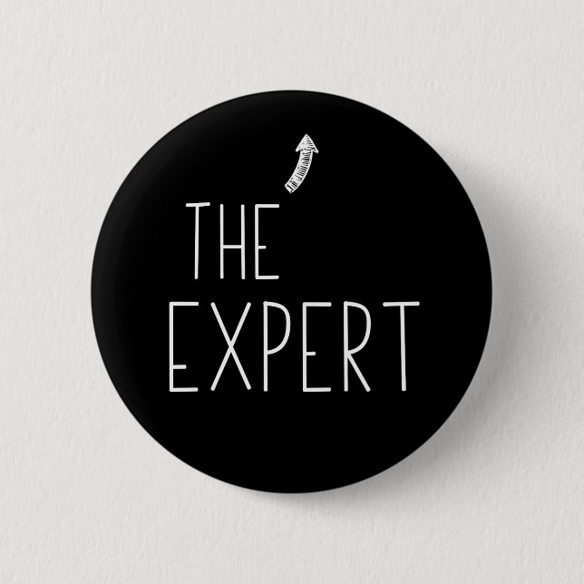 Badge Rond 5 Cm L'expert (Devant)