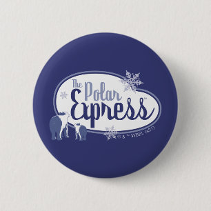 Badge Rond 5 Cm L'Express polaire   Ours polaires Retro Graphisme
