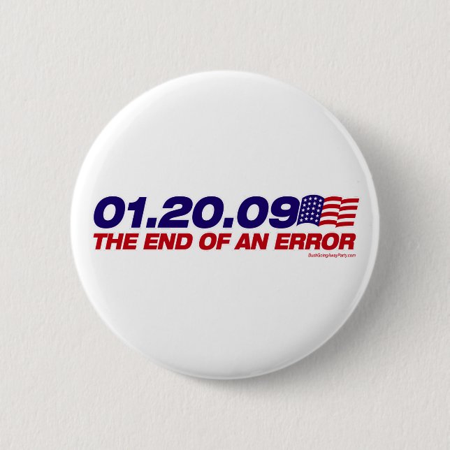 Badge Rond 5 Cm L'extrémité d'un bouton d'erreurs (Devant)