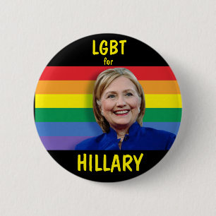 Badge Rond 5 Cm LGBT pour Hillary Clinton