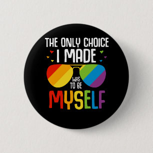 Badge Rond 5 Cm LGBT Pride Lunettes de soleil couleur arc-en-ciel