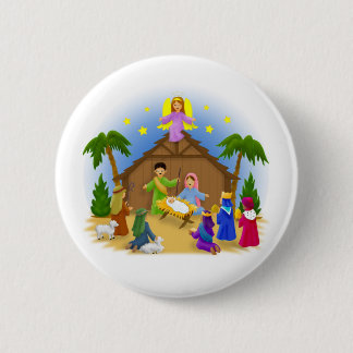 Badge Rond 5 Cm L'histoire de Noël