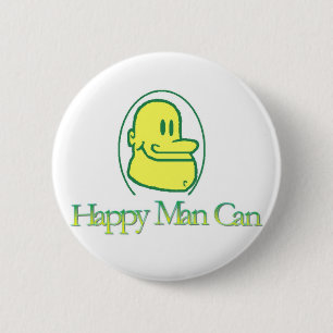 Badge Rond 5 Cm L'homme heureux peut Pin