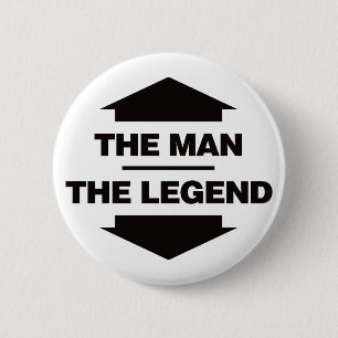 Badge Rond 5 Cm L'homme la légende - noir