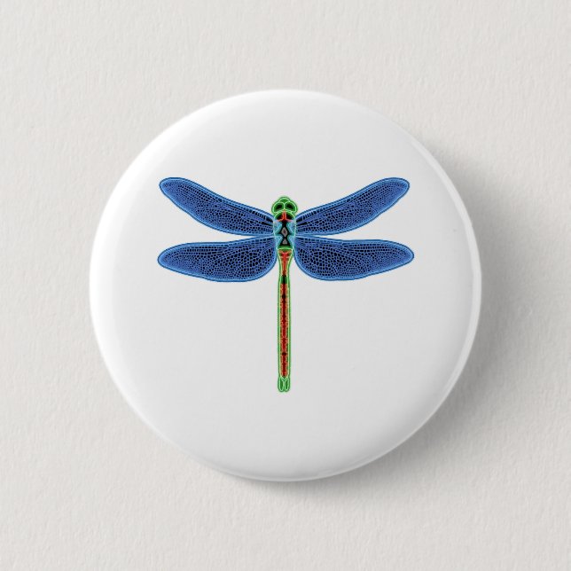Badge Rond 5 Cm libellule (Devant)