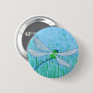Badge Rond 5 Cm libellule