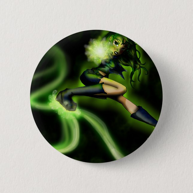 Badge Rond 5 Cm Libellule (Devant)