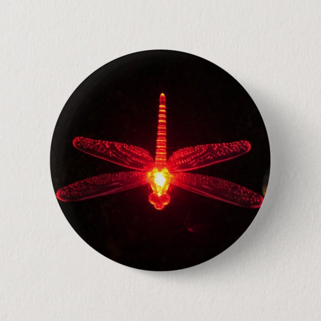 Badge Rond 5 Cm Libellule rougeoyante (Devant)