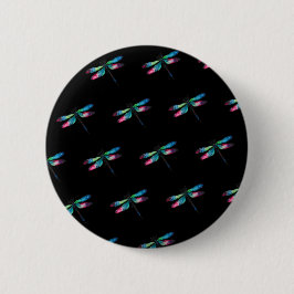 Badge Rond 5 Cm Libellules de minuit