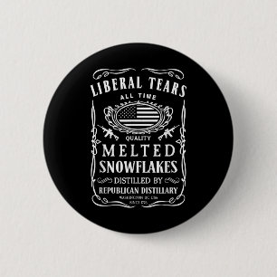 Badge Rond 5 Cm Libéral Larmes Chemise Drôle Républicain Conservat