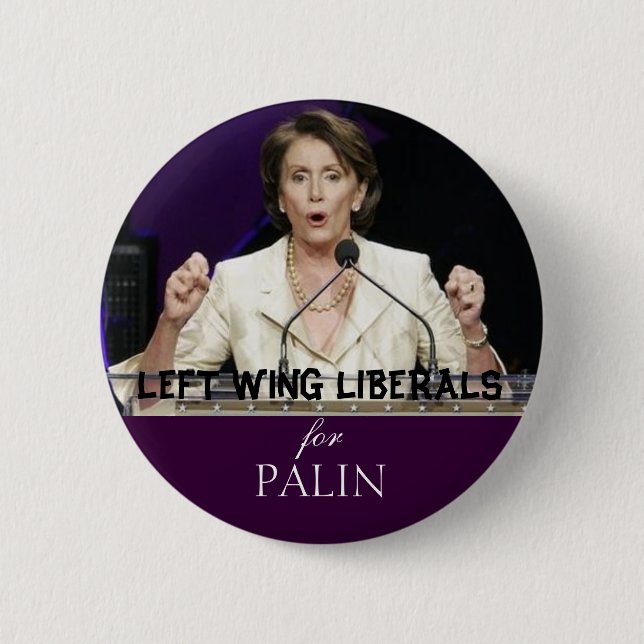 Badge Rond 5 Cm LIBÉRAUX de GAUCHE pour PALIN (Devant)