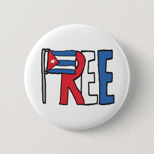 Badge Rond 5 Cm Libérer Cuba