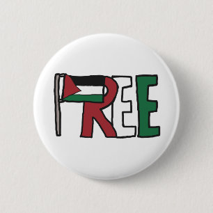 Badge Rond 5 Cm Libérer la Palestine