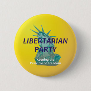 Badge Rond 5 Cm Libertaire de PIÈCE EN T