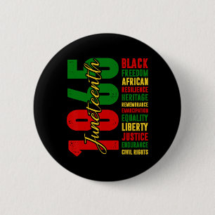 Badge Rond 5 Cm Liberté noire Résilience africaine Souvenir Junet