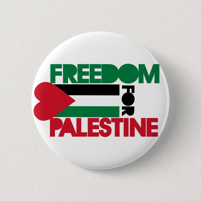 Badge Rond 5 Cm Liberté pour la Palestine (Devant)
