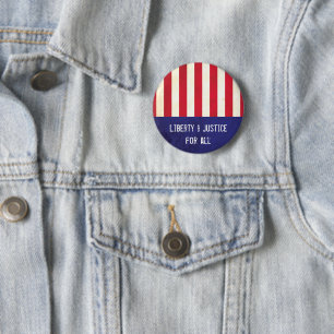 Badge Rond 5 Cm Liberty Justice American Flag Politique