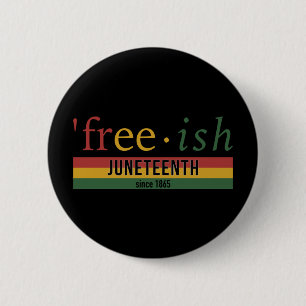 Badge Rond 5 Cm Libre depuis 1865 drapeau panafricain Junetdix