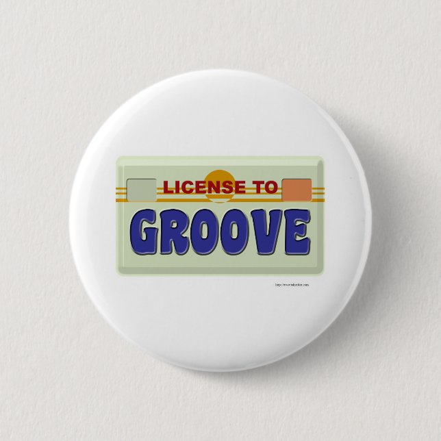 Badge Rond 5 Cm Licence pour Groove Fun Logo Design (Devant)