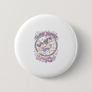 Badge Rond 5 Cm Licorne Cloud Hopper Licorne Mignonne Cadeau Dés
