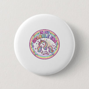 Badge Rond 5 Cm Licorne Dans Mon Ère Étincelante Impression Drôle 