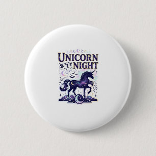 Badge Rond 5 Cm Licorne de la conception graphique de nuit Zazzle