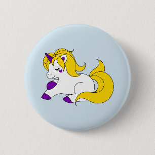 Badge Rond 5 Cm Licorne d'Intersex