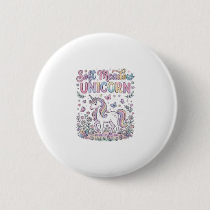 Badge Rond 5 Cm Licorne Douce Prairie Licorne Adorable Conception