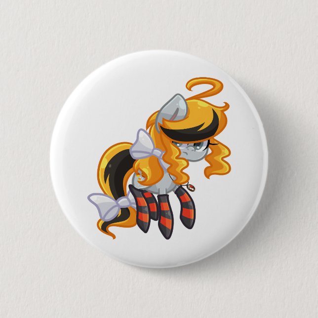 Badge Rond 5 Cm licorne halloween (Devant)
