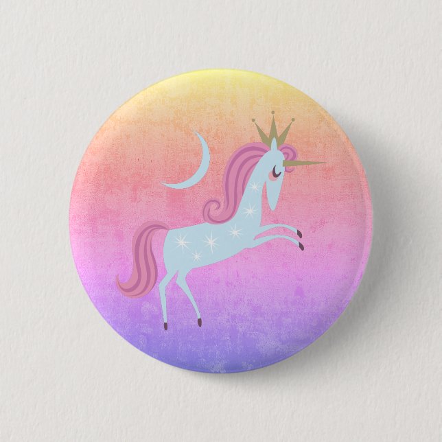 Badge Rond 5 Cm licorne magique (Devant)