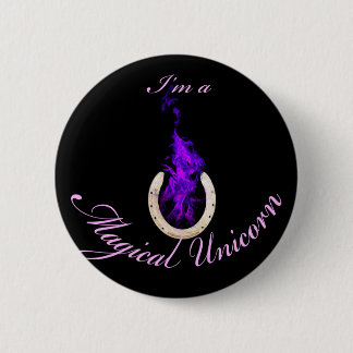 Badge Rond 5 Cm Licorne magique 01