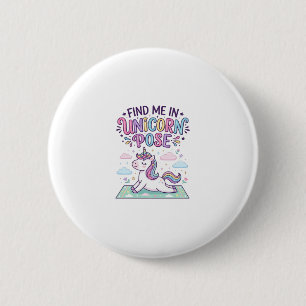 Badge Rond 5 Cm Licorne Trouvez-moi en Licorne Pose Impression Prê