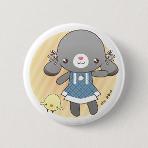 Badge Rond 5 Cm Lidia : Le lapin Amigurumi