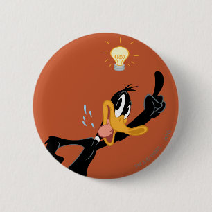 Badge Rond 5 Cm Lightbulb over DAFFY DUCK™'s Head