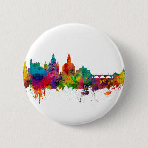 Badge Rond 5 Cm Ligne aérienne Dresde Allemagne