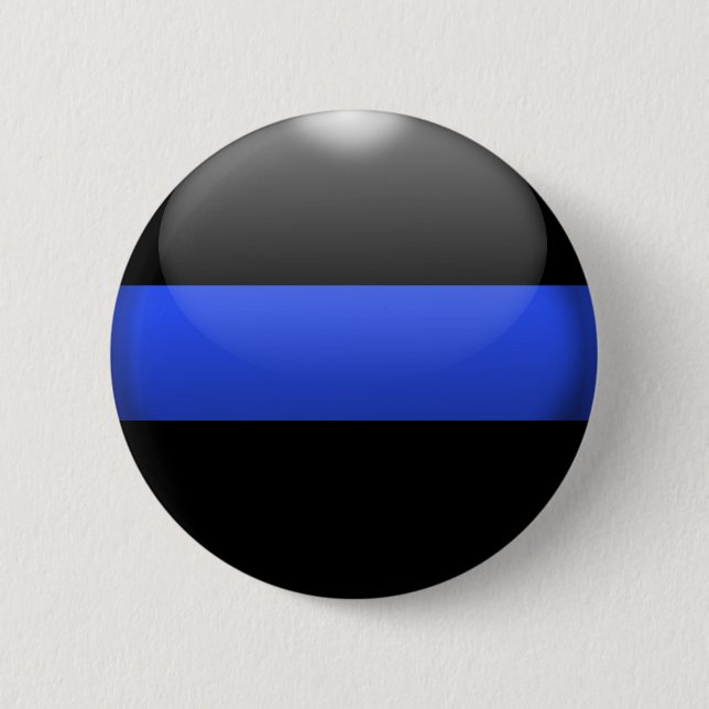 Badge Rond 5 Cm Ligne bleue mince (Devant)