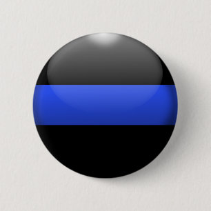 Badge Rond 5 Cm Ligne bleue mince