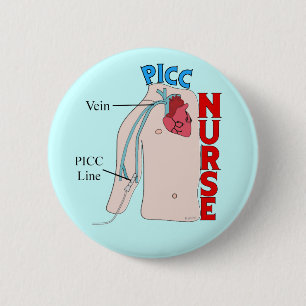 Badge Rond 5 Cm Ligne cadeaux anatomiques de PICC de conception