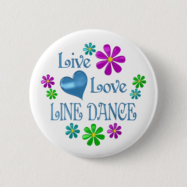 Badge Rond 5 Cm Ligne danse vivante d'amour (Devant)