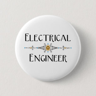 Badge Rond 5 Cm Ligne décorative du génie électrique