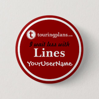 Badge Rond 5 Cm Lignes bouton - conception 2 (rouge)