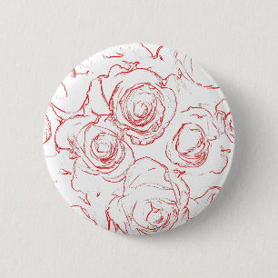 Badge Rond 5 Cm Lignes directrices de Red Roses