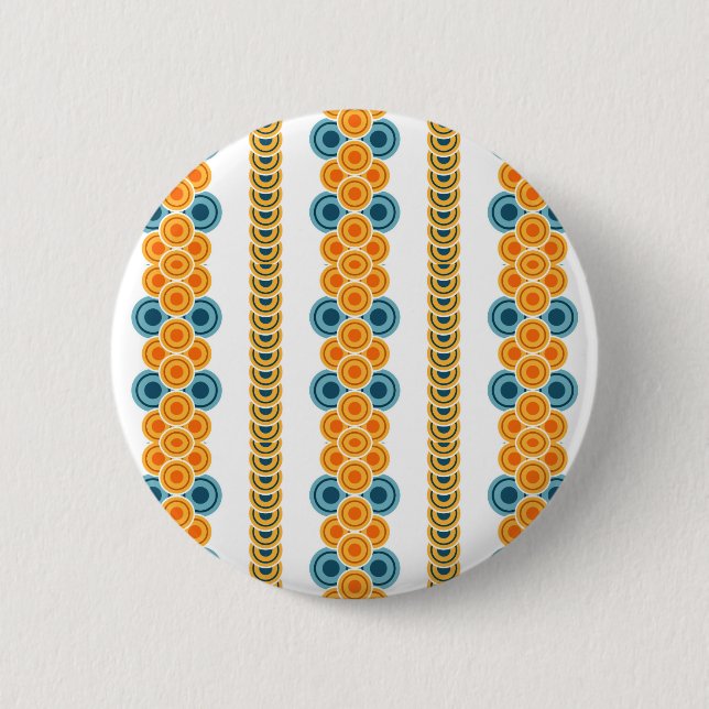 Badge Rond 5 Cm Lignes du cercle des années 70 (Devant)