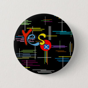 Badge Rond 5 Cm Lignes lumineuses insigne de l'indépendance