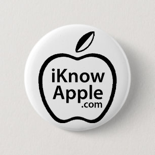 Badge Rond 5 Cm l'iKnow Apple se boutonnent