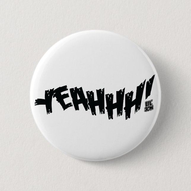 Badge Rond 5 Cm Lil Jon "Yeeeah !" Noir (Devant)