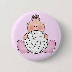 Badge Rond 5 Cm Lil Volleyball Girl
